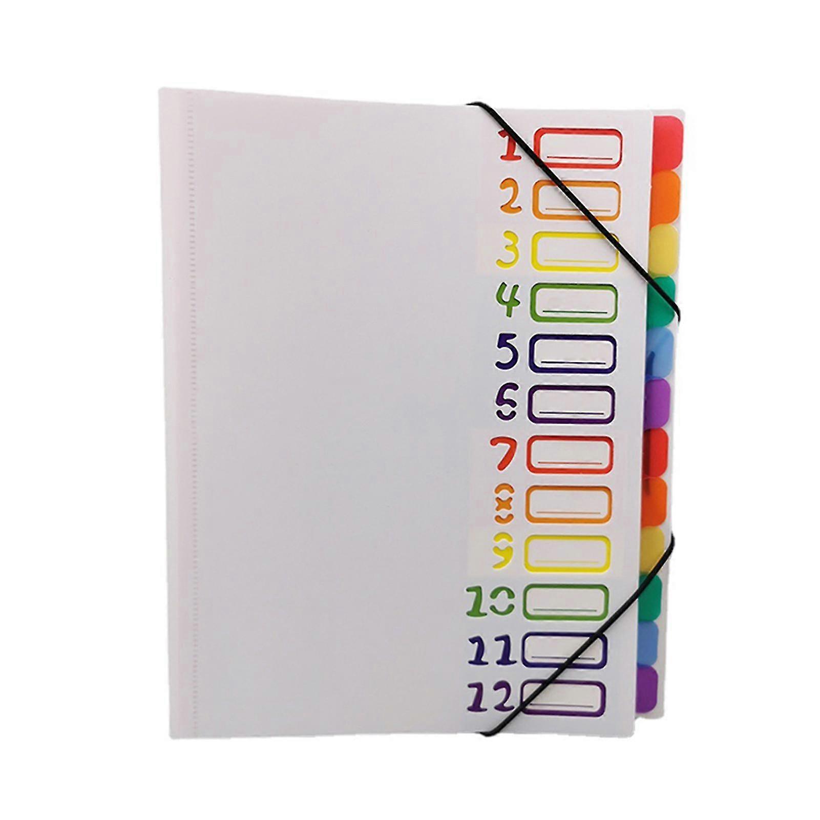 File Folder Rainbow Color Digital Index Card Folder Classification Page Folder File
