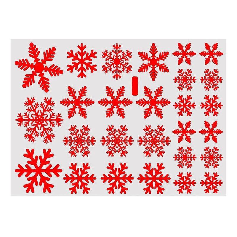 Window Decals Snowflake Pattern Self-Adhesive PVC Waterproof Wall Background Stickers for Home