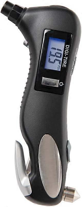 Digital Tire Gauge - 150 PSI - Spare Tool - Multifunction Tire Pressure Sensor System - 5 in 1