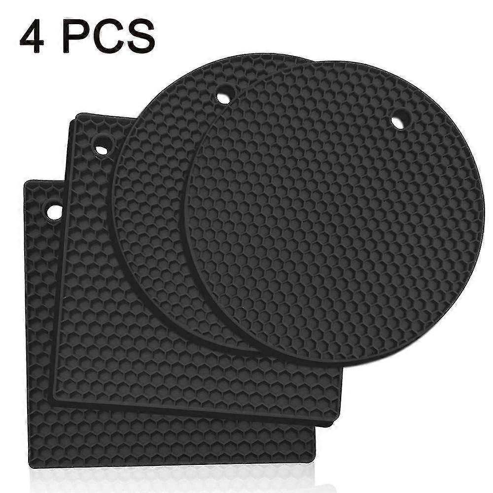 4pcs Silicone Placemat Honeycomb Mat, Waterproof Table Mat