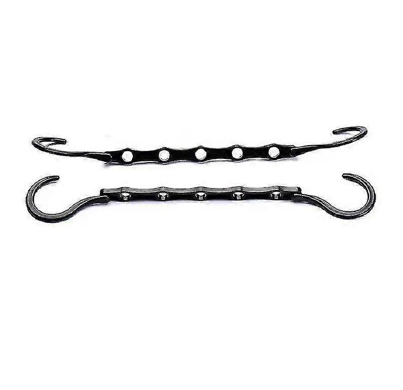 Multifunctional Five-hole Hanger (black, 2 Pieces),five-hole Magic Hanger Saves Space To Store Windproof Foldable Rotating Plastic Hanger For Ho