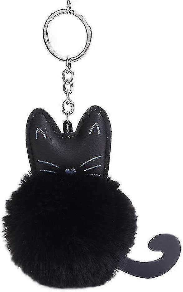 Wabjtam Soft And Fluffy Cat Key Ring