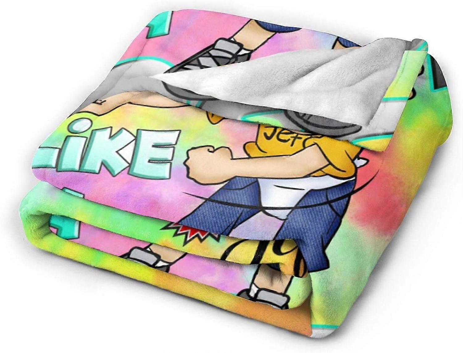 Sml-Jeffy Ultra-Soft Cozy Micro Fleece Blanket Flannel Super Soft Blanket Lightweight Reversible Throw Blanket Air Conditioning Blanket.-E22-R1204