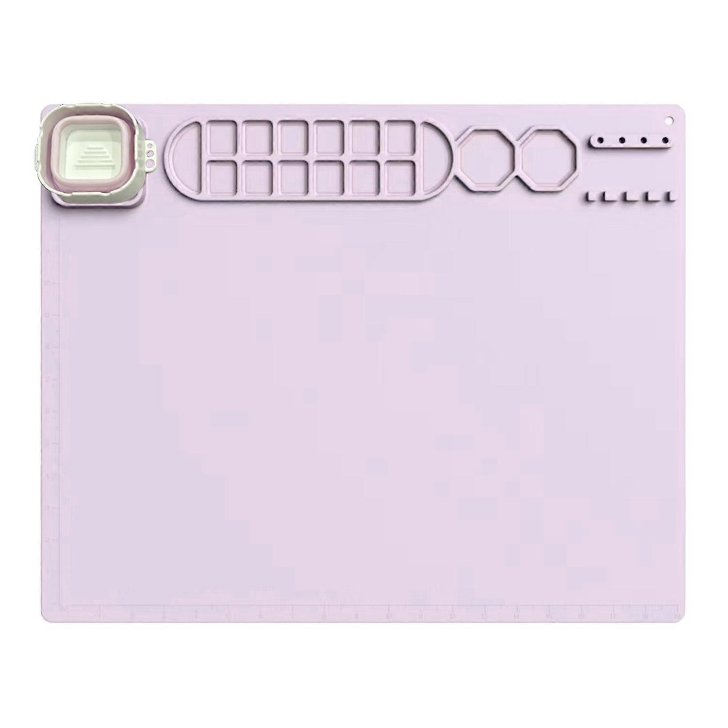 Drawing Mat Food Grade Silicone Painting Mat with Cup Non-Stick Art Mat with Brush Cleaner Pen
