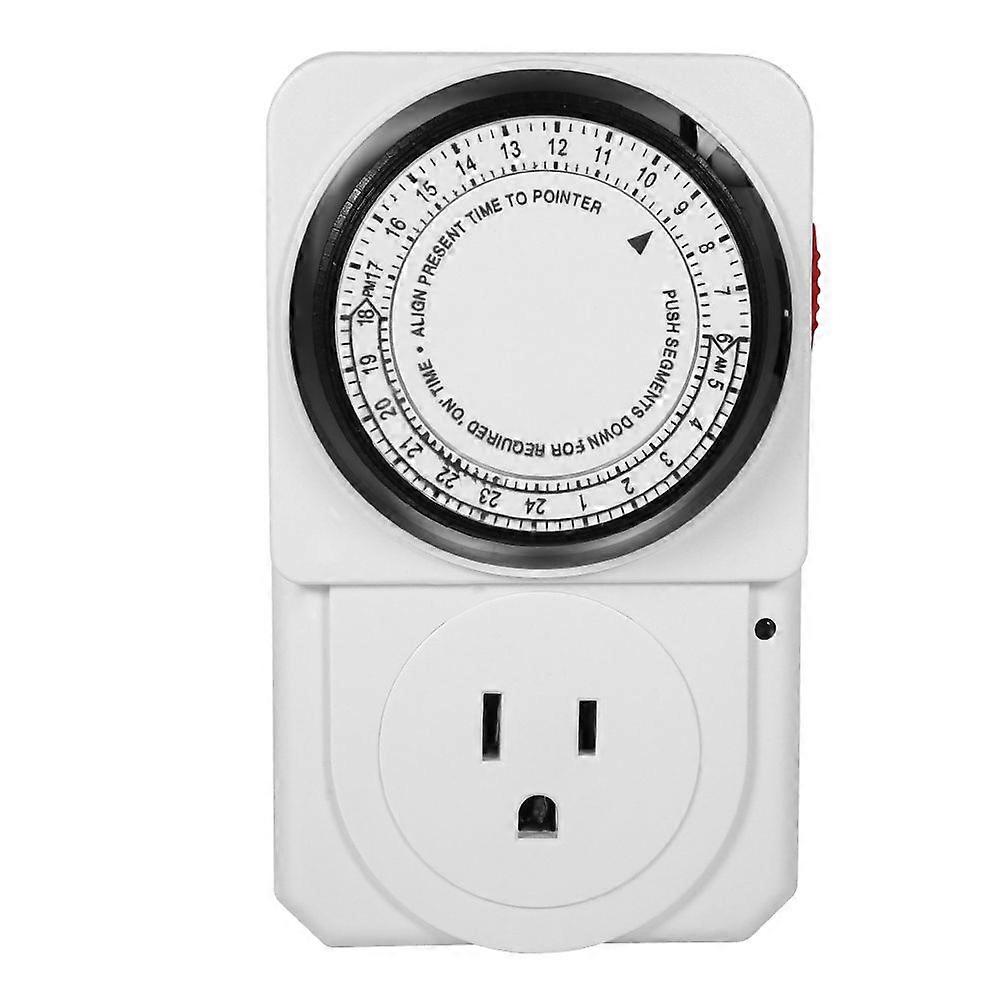 24 Hours Electrical Energy saving Mechanical Timer Socket Outlet Plug Timing Switch (US Plug)