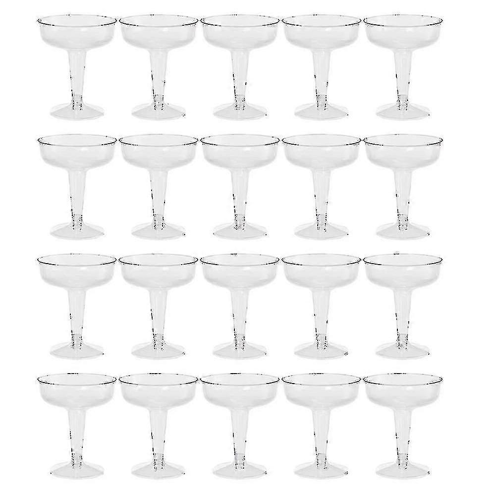 パーティーのための20pcsの明確なプラスチックシャンパンのガラス 明確なプラスチックのカップ