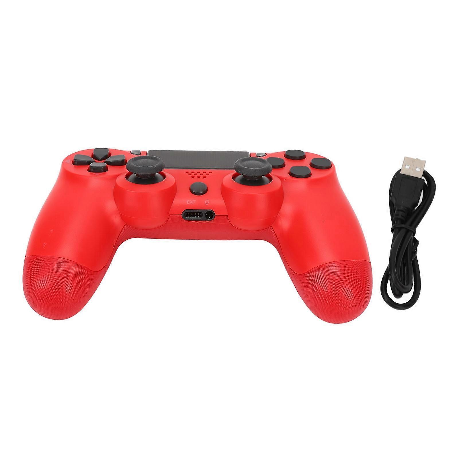 Wireless Game Controller Multifunctional Dual Vibration Bluetooth Gamepad for PS4 Game Controllers Red