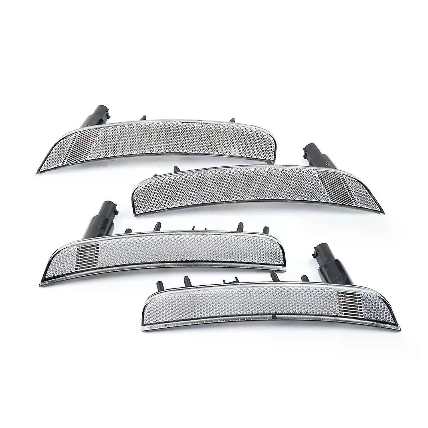 4PCS For Fiat 500/500C POP Lounge 2012-2019 Front/Rear Bumper Lamp Side Marker Turn Signal Indicator REFLECTOR Clear Lights