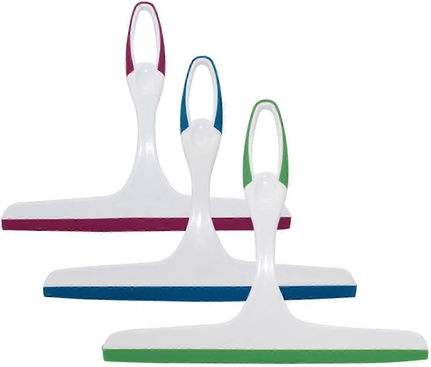 Handheld Rubber Glass Squeegee Scraper Tool Glass Soft Squeegee - 3 Pieces