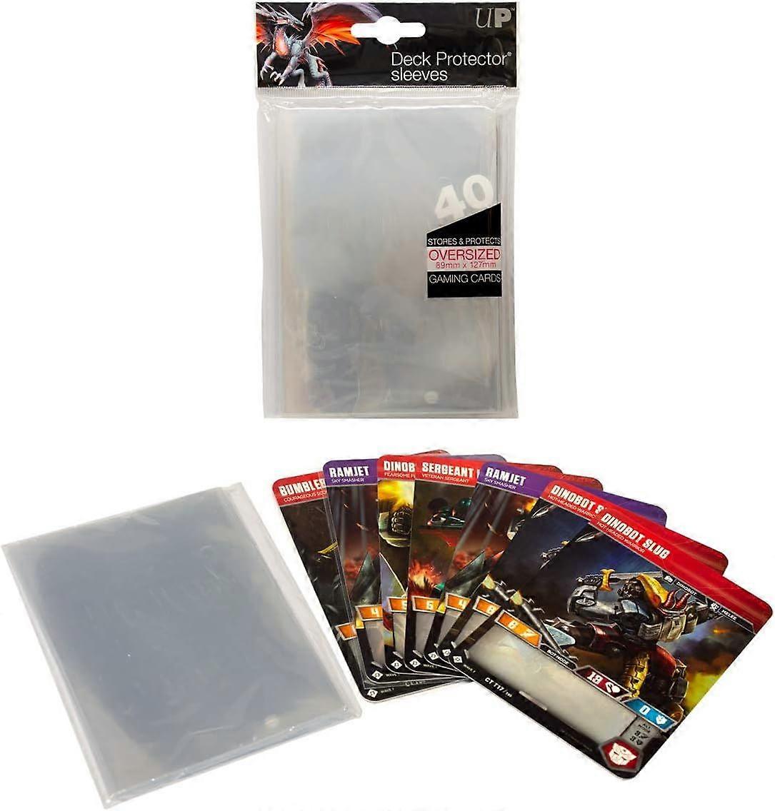 Oversized Clear Top Loading Deck Protector Sleeves 40ct