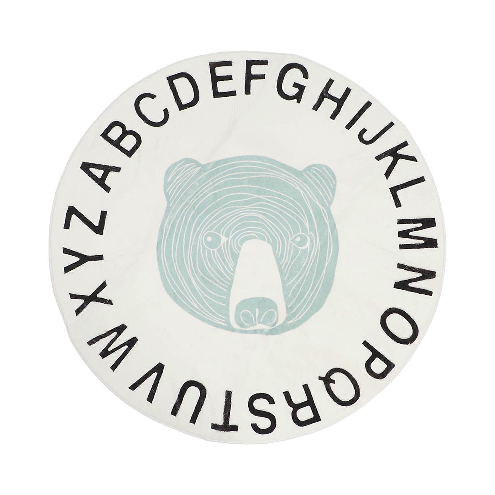 動物ラウンドエリアマット漫画滑り止めソフトキッズカーペット敷物授乳室用直径39.4インチタイプ3