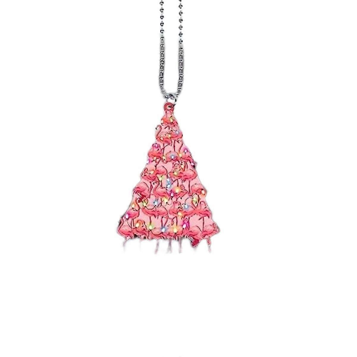 Flamingo Car Rear View Mirrors Ornament, Car Ornament Hanging ,Automotive Interior Decoration,Hanging Charm for Christmas Tree