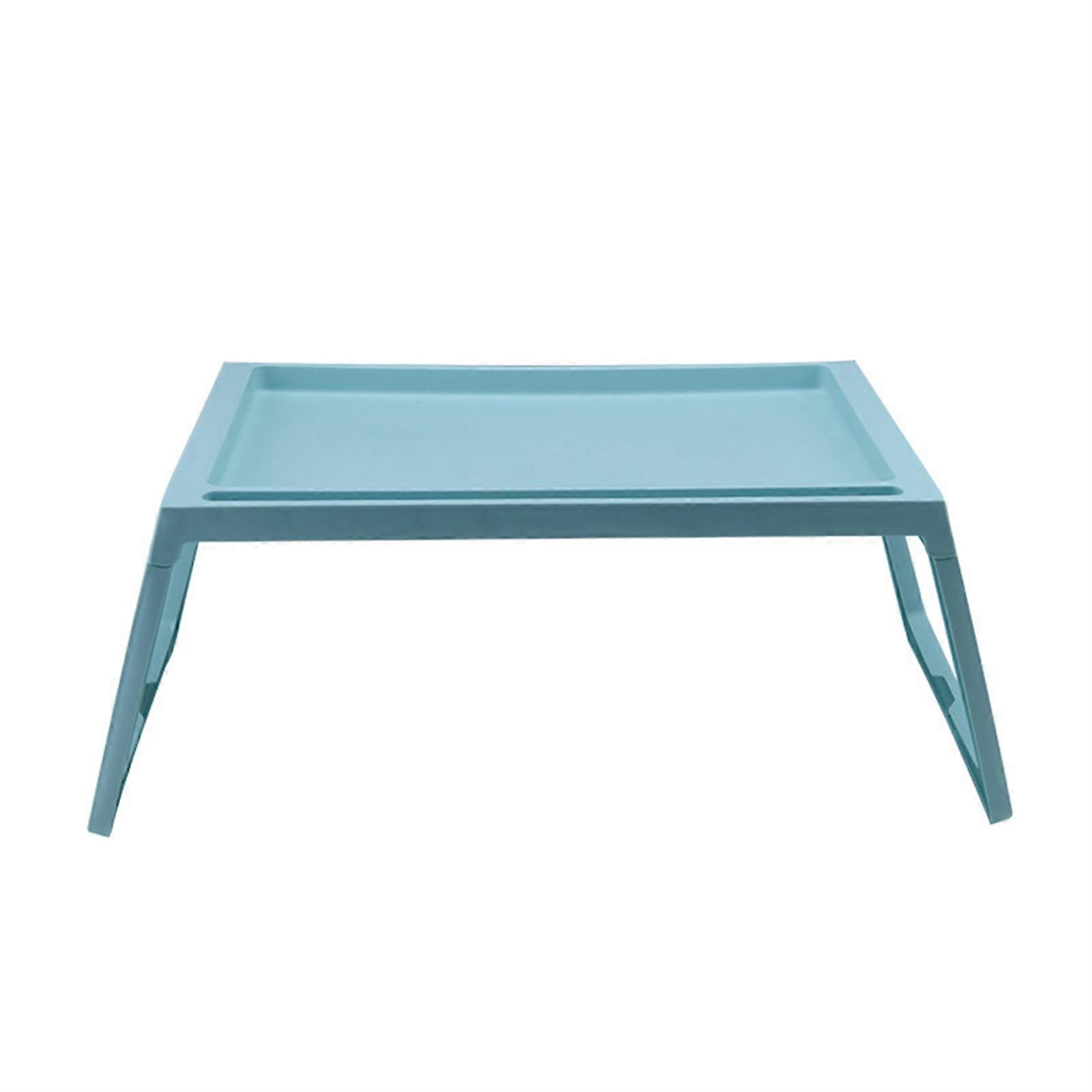 Laptop Bed Tray Table Portable Lightweight Mini Picnic Table for Laptop Working Writing Blue