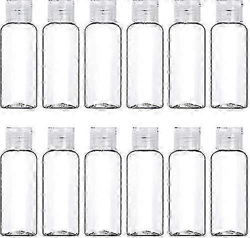 24pcs Empty Bottles With Flip Cap Clear Plastic Bottle For Liquid Lotions Creams Shampoo Toiletries