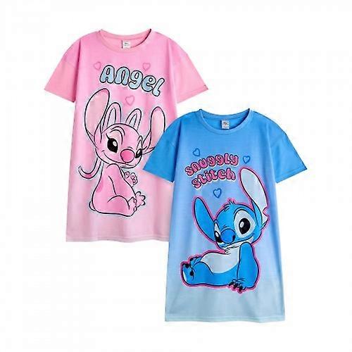 Chemise de nuit à manches courtes Lilo & Stitch pour filles (lot de 2)