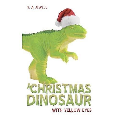 Christmas Dinosaur with Yellow Eyes