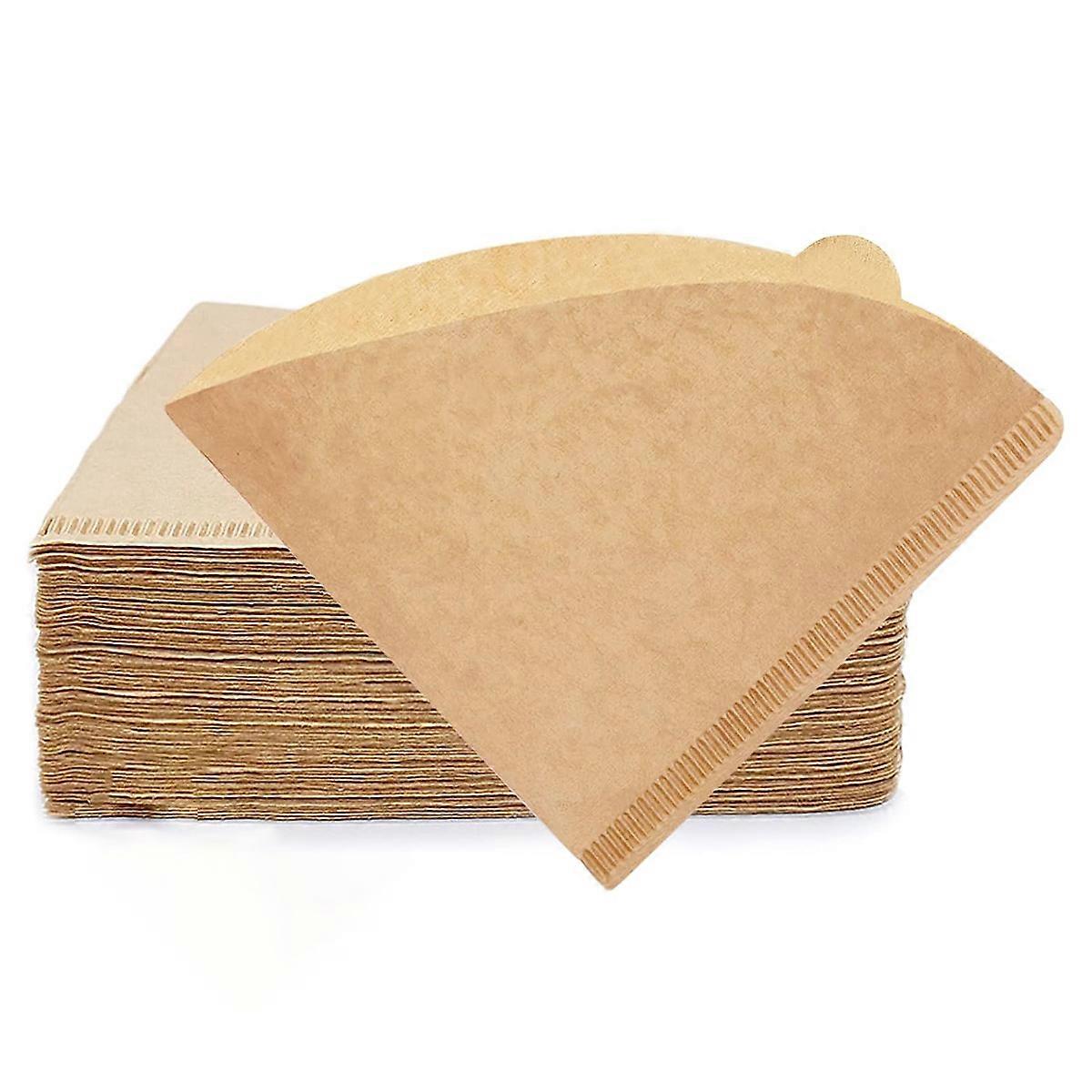 1 förpackning med 1-4 koppar kaffefilterpapper 100 stycken kaffefilter droppande handbryggt hängande öronkaffepulverfilterpapper