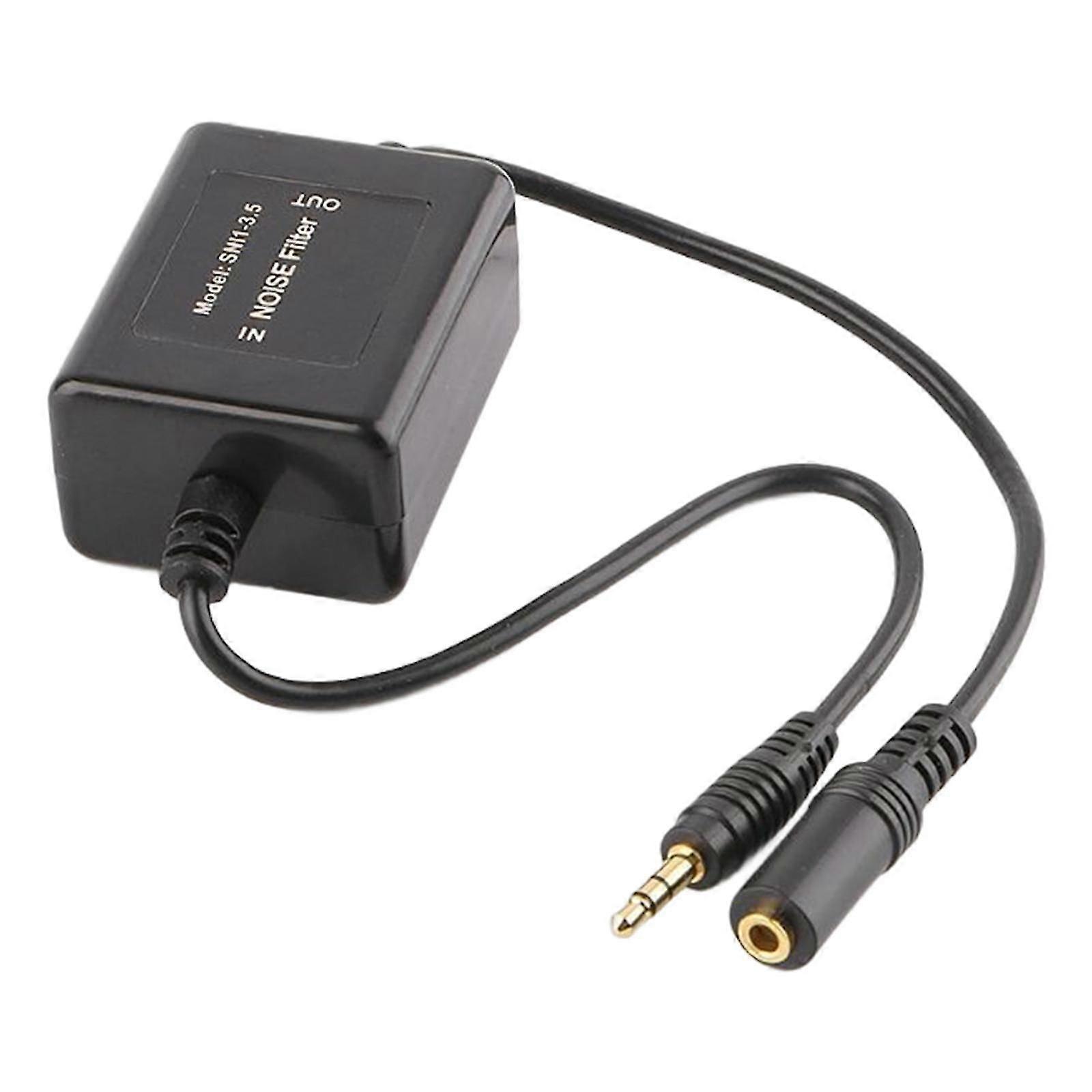 Ground Loop Noise Isolator 3.5mm Noise Filter for Car Audio Home Stereo