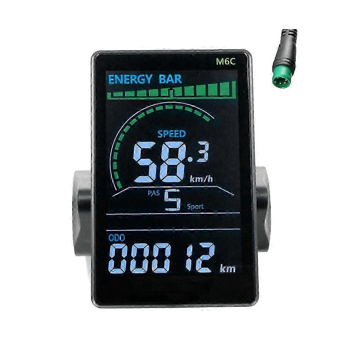 M6C Elektrofahrrad LCD Display Meter 24V-60V E Scooter LCD Panel Farbbildschirm mit USB für Berg