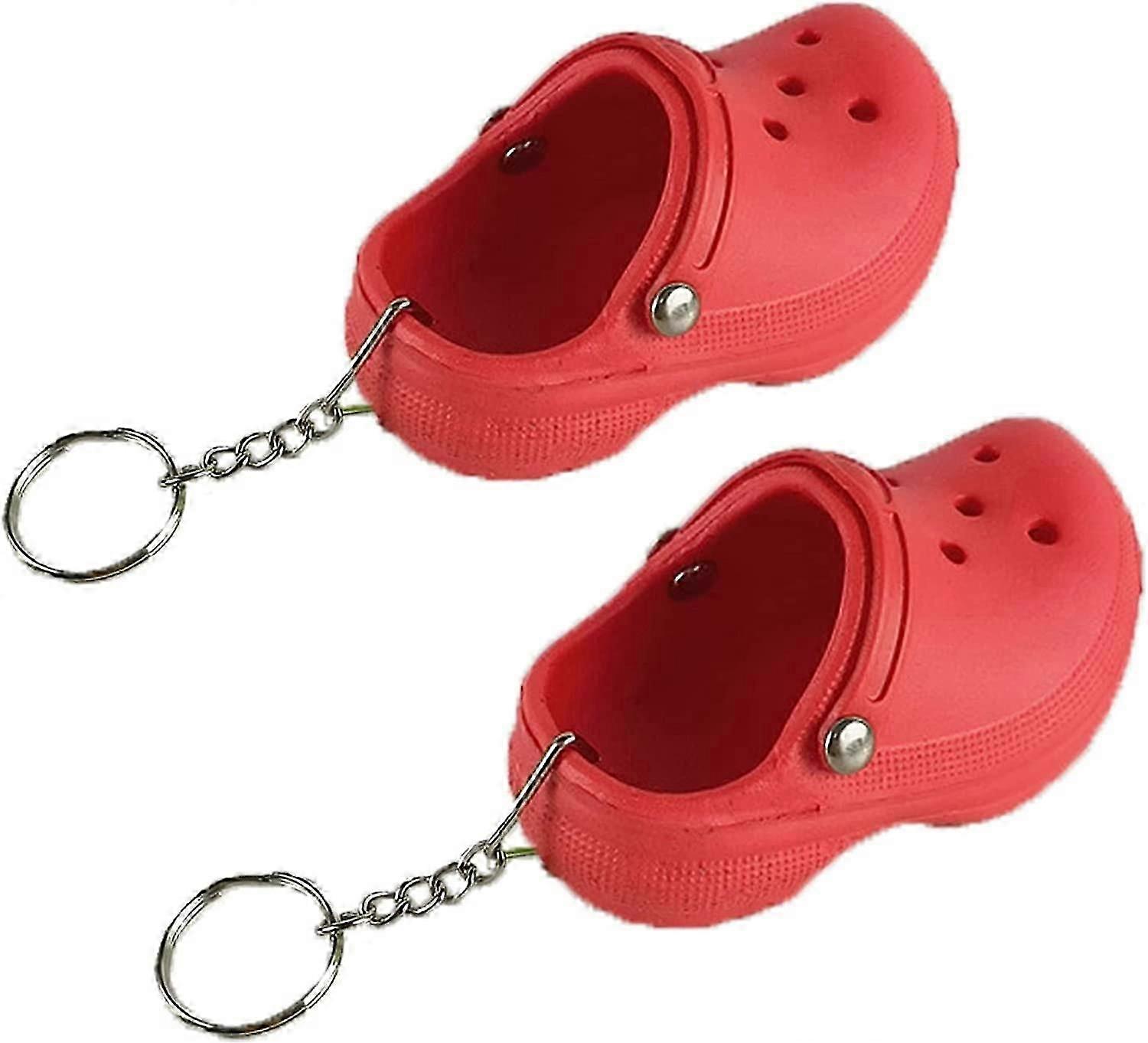 2PCS Mi2PCS Mini Croc Keychain Cute Shoe Style Keychain Shoe Charms Pendant Keychain Funny Keychain for Giftni Croc Keychain Cute Shoe Style Keychain