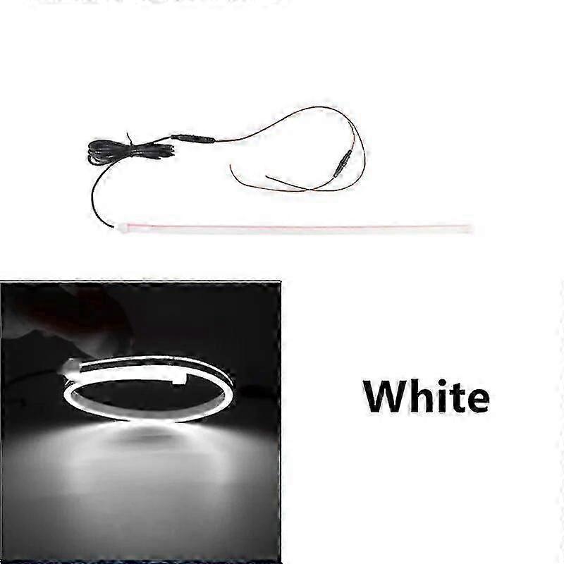 White light long Strip Through-type LED auto modified front headlight gap upgrade decorative lights Car Daytime Running lights