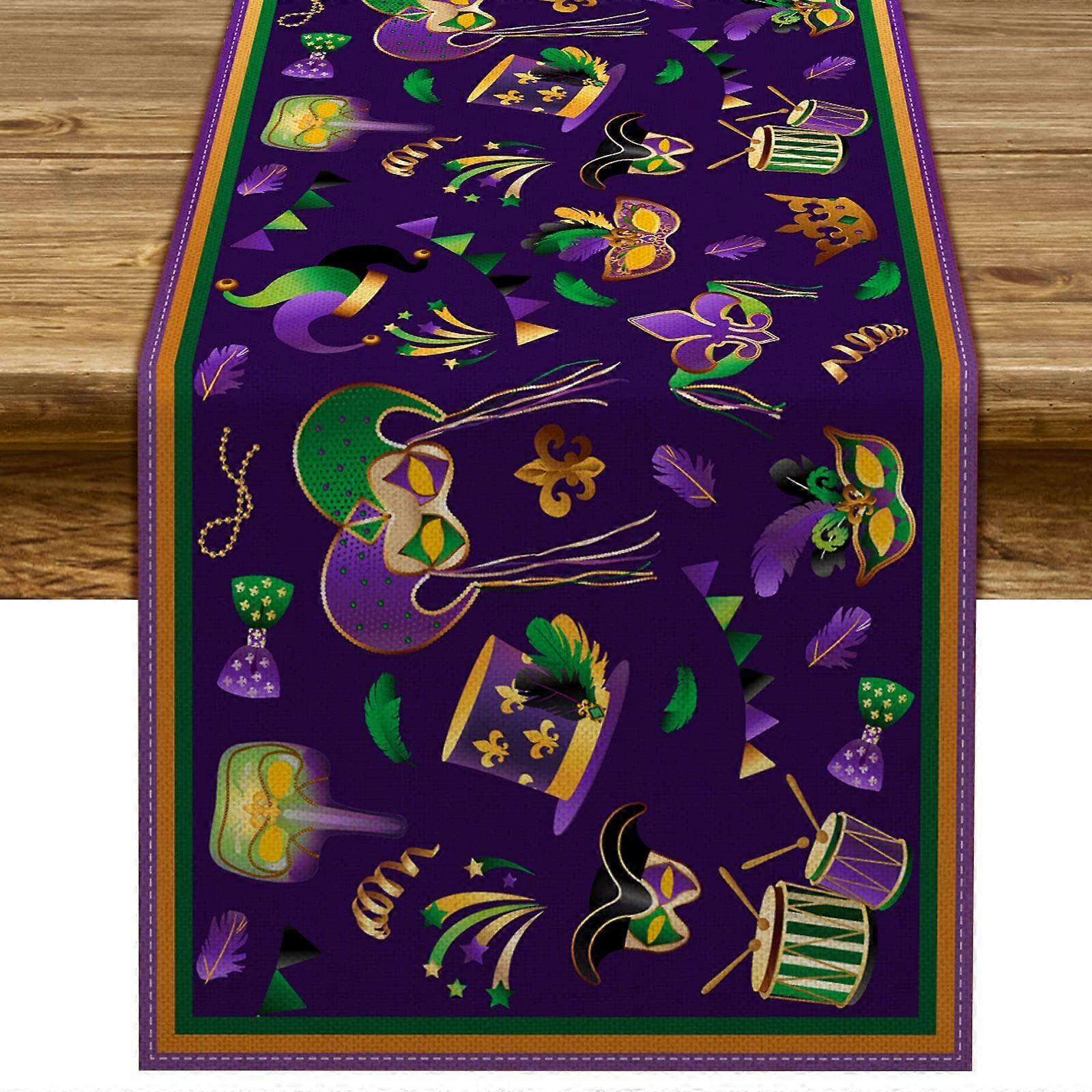 Table Runner for Dining Table and Kitchen Table 13 x 72 Inch Cotton Fabric in Elegant Modern Style