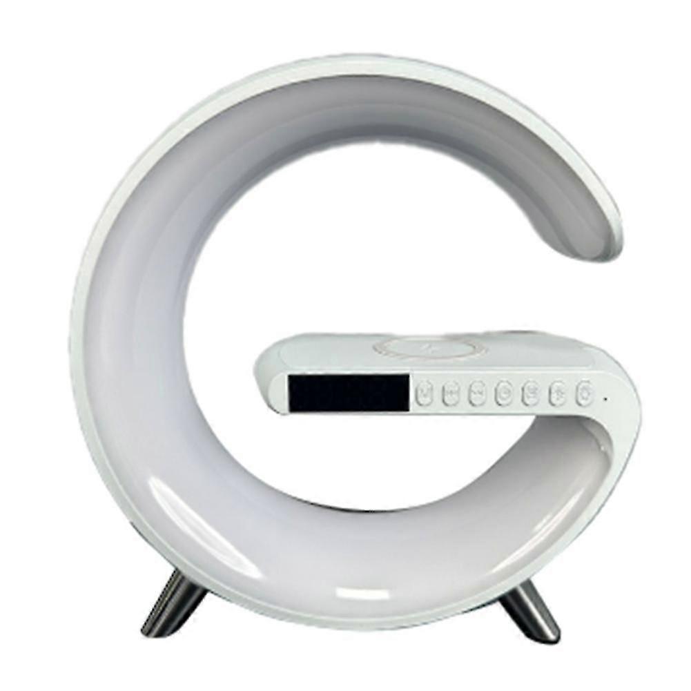 Led Atmosphere Rgb Light Multifunctional Wireless Charger Alarm Clocks Speaker App Control For Eu P