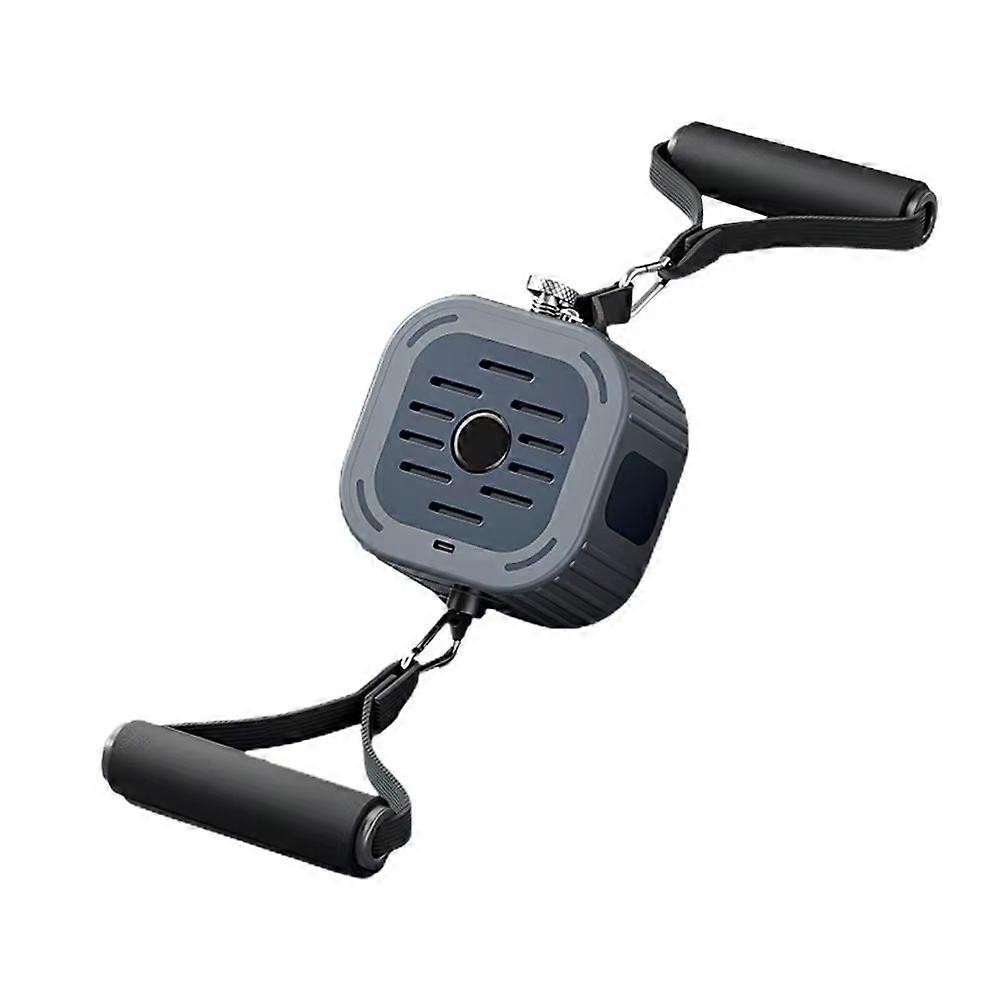 مضخة لياقة بدنية قابلة للتعديل مع شريط مقاومة، جهاز تمارين كابل للذراعين والساقين والصدر، مضخة لياقة بدنية منزلية، أزرق ورمادي