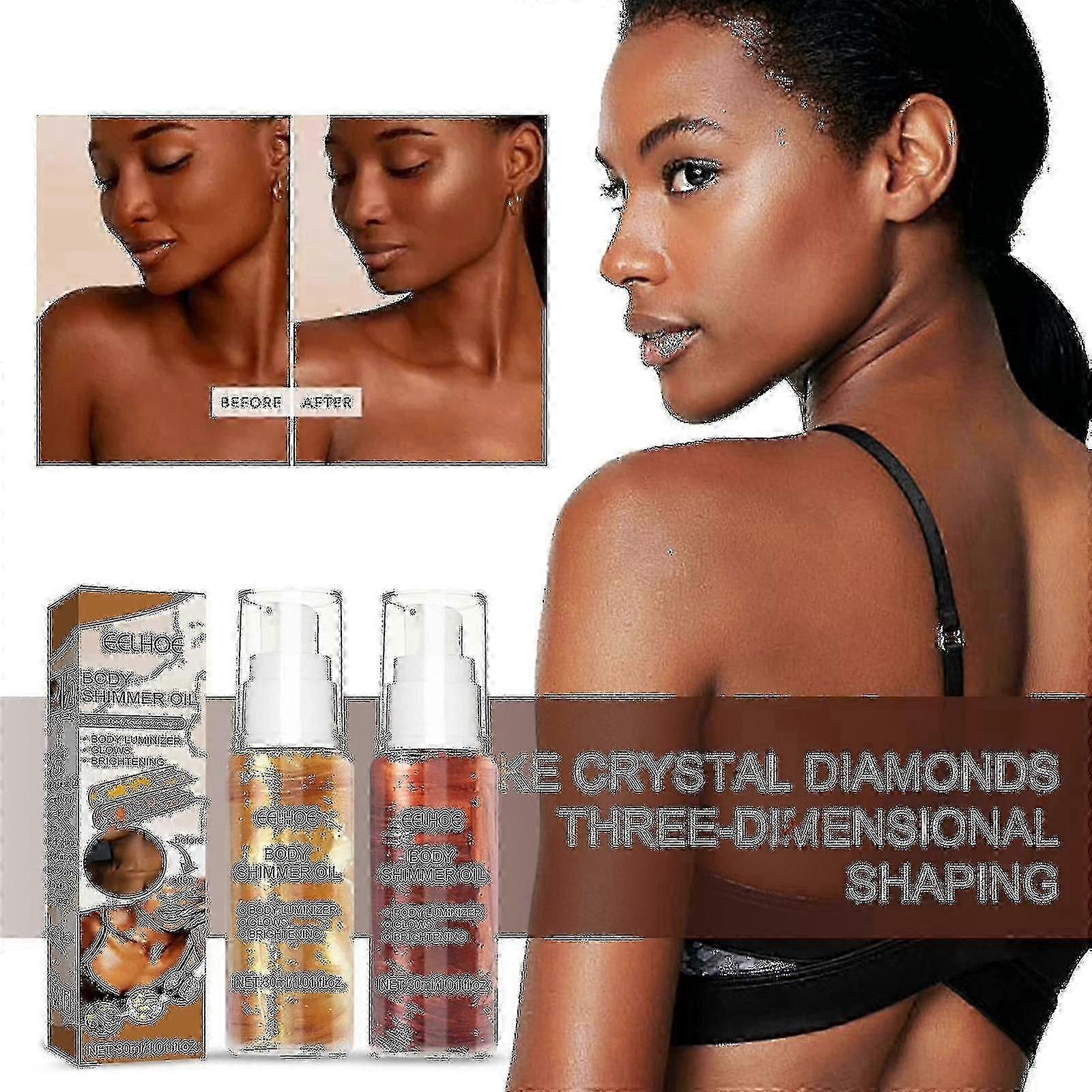 Iluminador Corporal Fixação Corporal Glitter Iluminar Diamante Pele Glitte