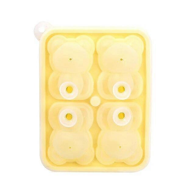 Cute Bear Ice Cube Tray Silicone 3d Teddy Bear Ice Cube Making Mold Splash-Proof Ice Mould Whiskey Wine Drink Ice Cube Tray