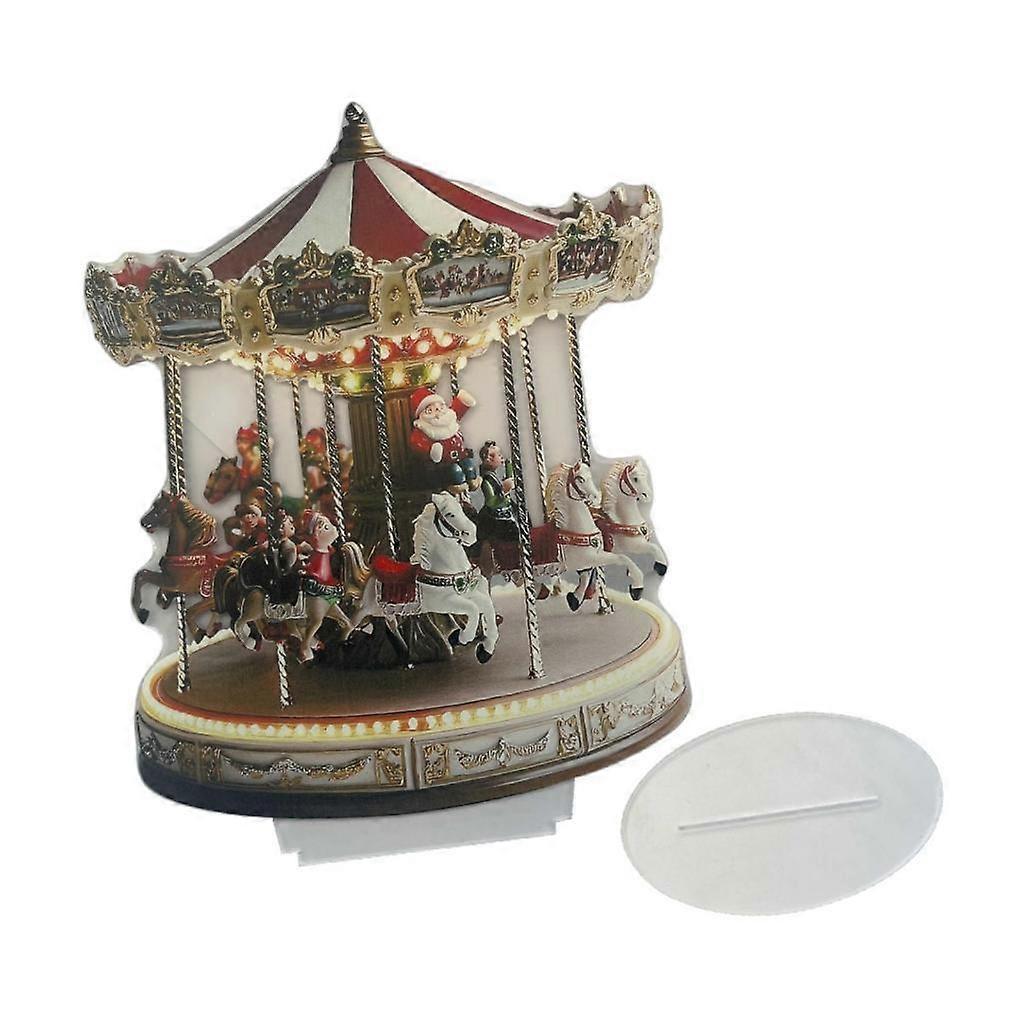 Christmas Carousel Figurines Decoration Table Centerpiece Decorative Rotatable