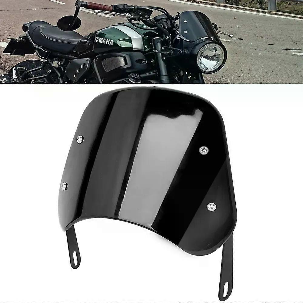 Motorcycle Black Universal 6.5"-9.45" Headlight Adjustable Windscreen Wind Deflector Windshield compatible for    MAXP