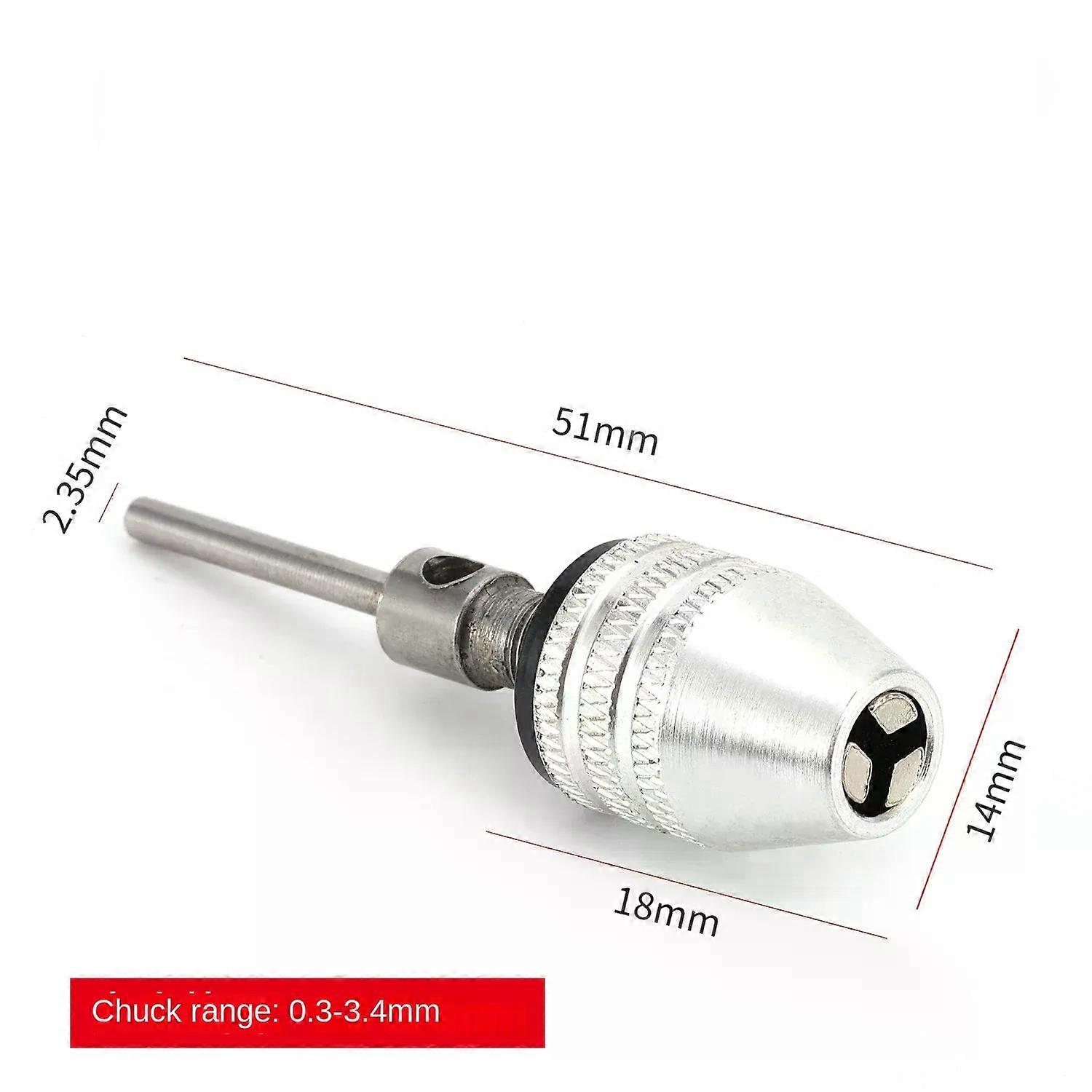 1Pcs Multi Keyless Drill Chuck 0.3-3.6Mm Conversion Tool 1/4" Hex Shank Quick Replace Adapter Chuck Converter For Electric Drill