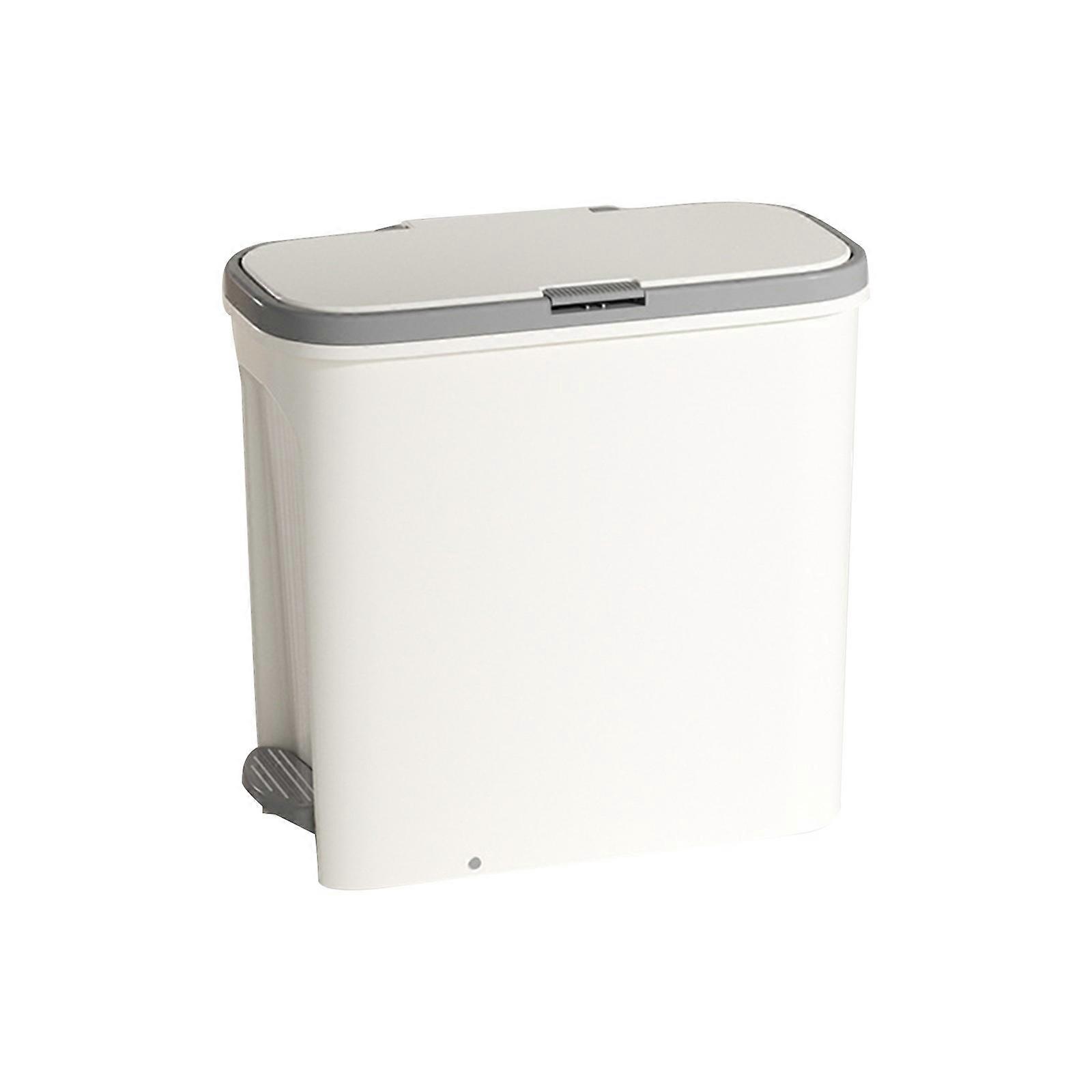 Home Use Press-Top Flip-Lid Trash Can - Space-Saving Storage Bin For Kitchen Dining Room Bathroom And Narrow Spaces Convenient Clamp-Style Garbage