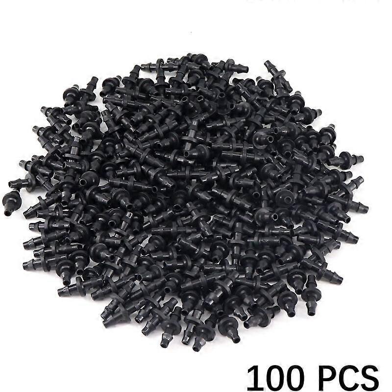 4/7 kapilární dvojitá ostnová PE hadice 1/4 přímý konektor Příslušenství k zavlažovacímu systému Drip Micro Sprinkler - 100ks
