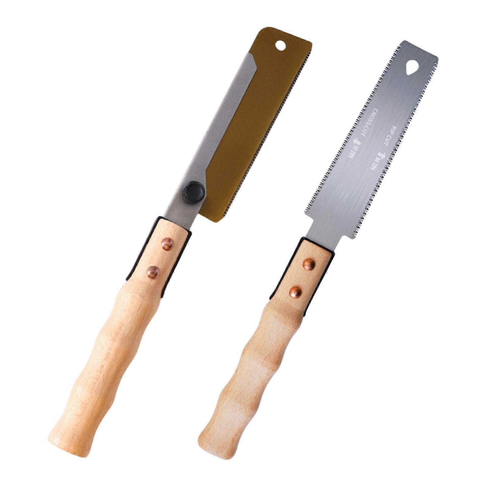 Japanese Style Double Sided Back Sawing Nonslip Wood Handle Wood Sawing Hand Tool for Woodworking Precise Cutting Projects