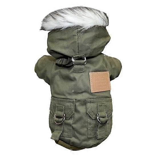 Pet Cotton Coat Thicken Comfortable Warm Hooded Design Dog Winter Coat with Button Closure Pet Supplies