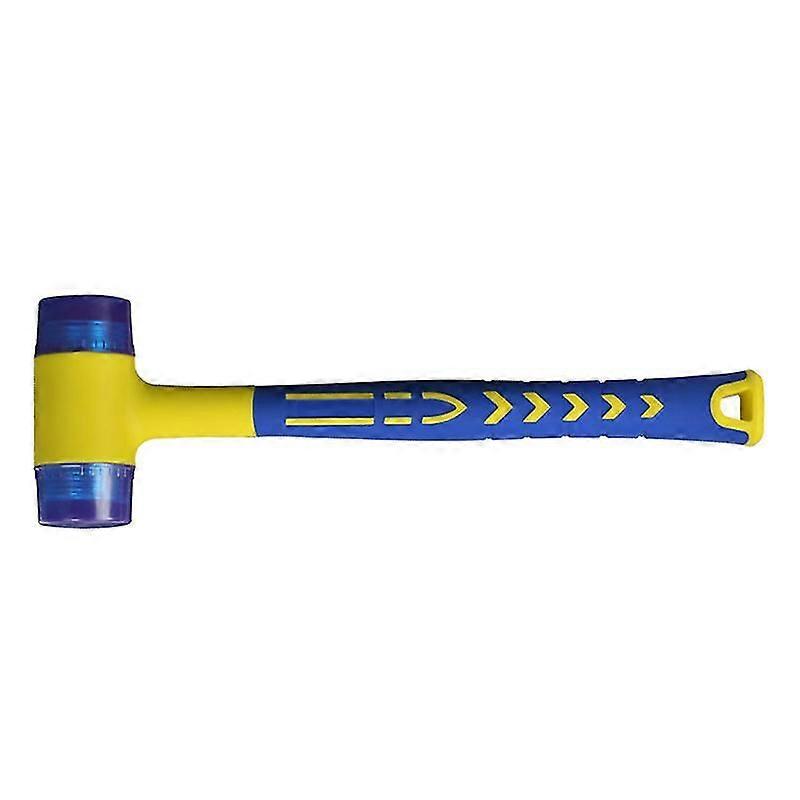 Rubber mallet, Rubber hammer with Non-slip fiberglass handle, with double soft face