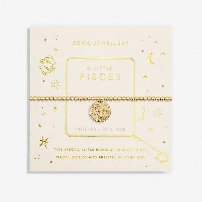 Star Sign A Little Pisces Gold Plated 17.5cm Stretch Bracelet 6802
