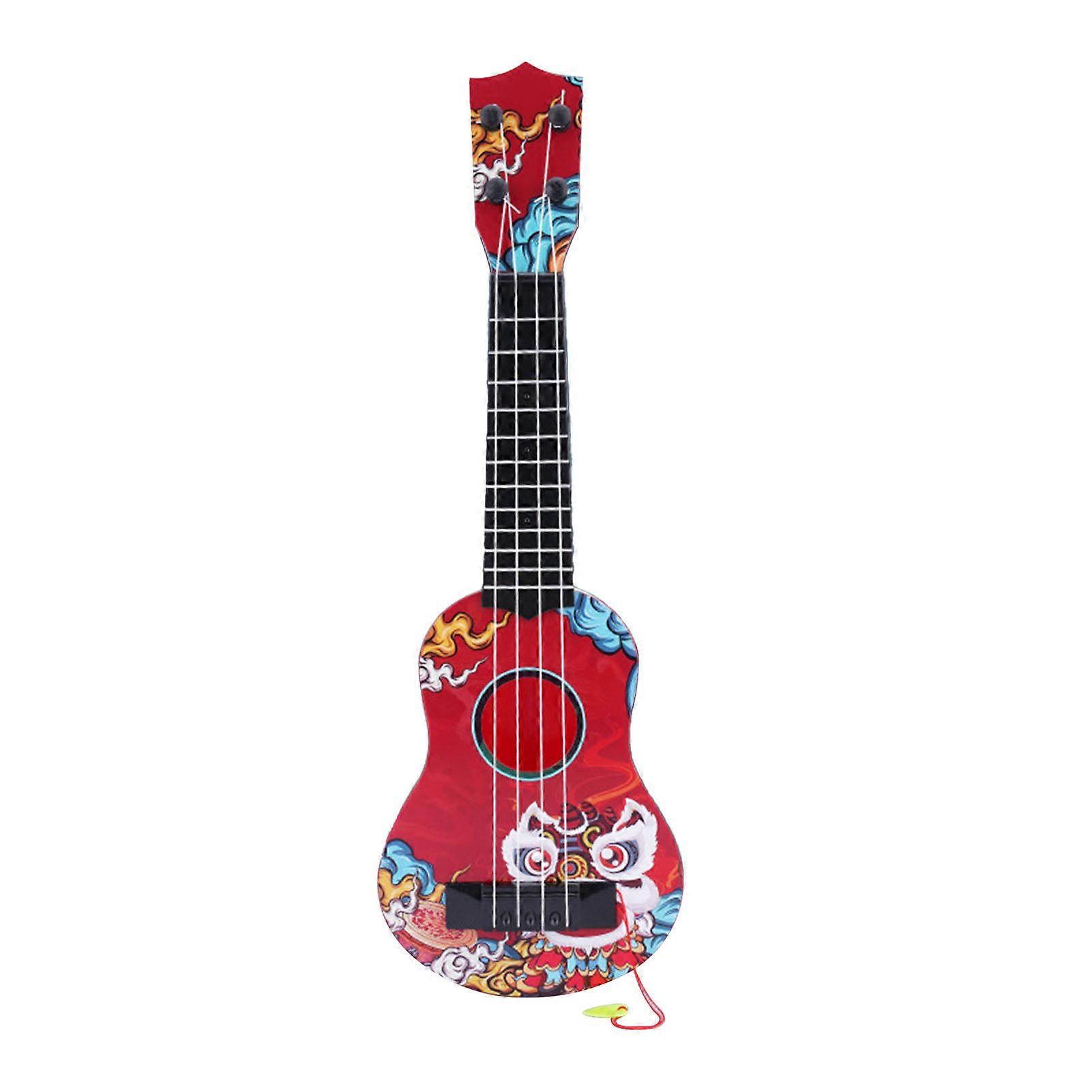 Children Playable Miniature Ukulele Good Resonance Back Frosted Design Stylish Kid Small Ukulele Toy