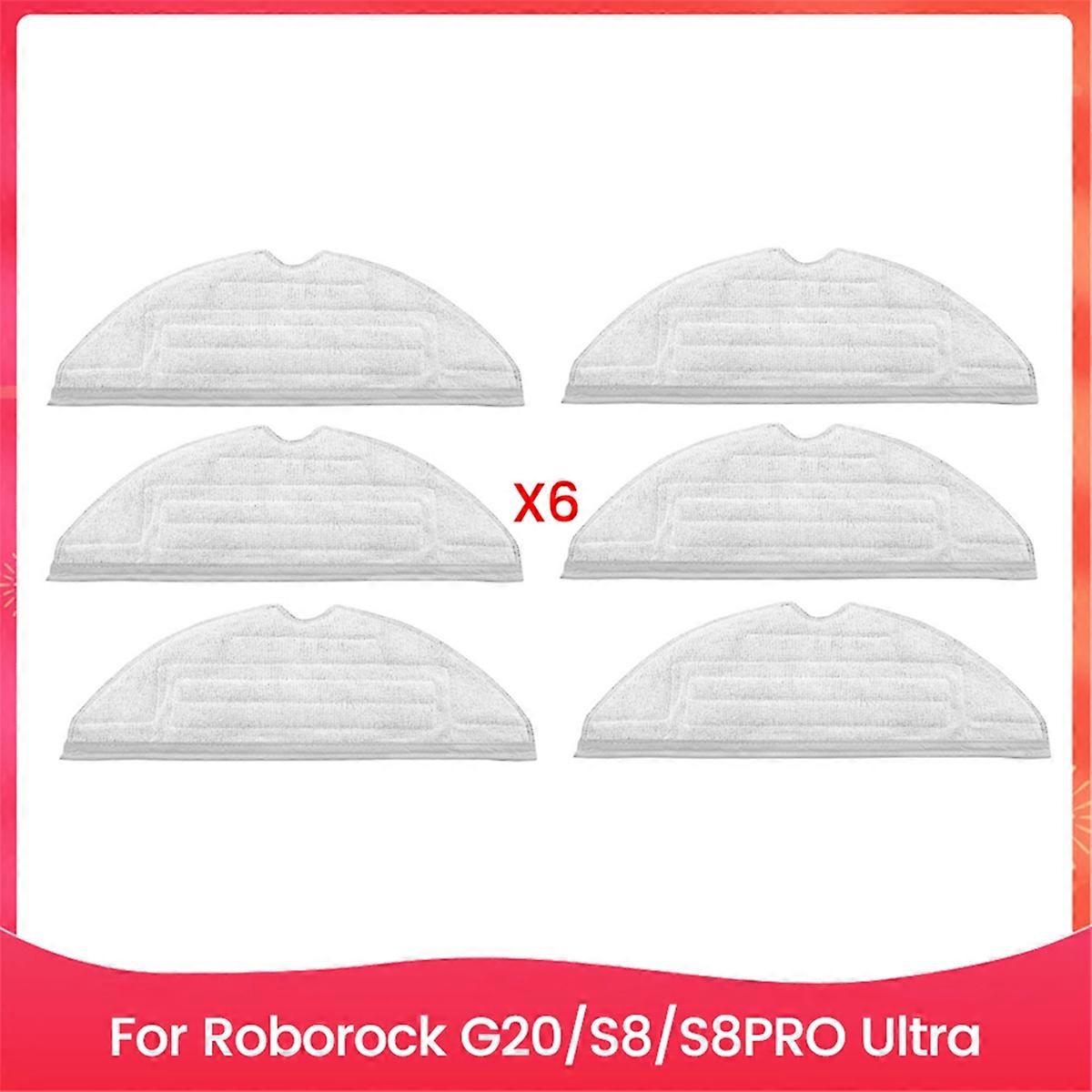 6PCS Microfiber Mop Pads Kit for G20/S8/S8PRO Ultra Washable Reusable Soft Microfiber Vacmop Refill