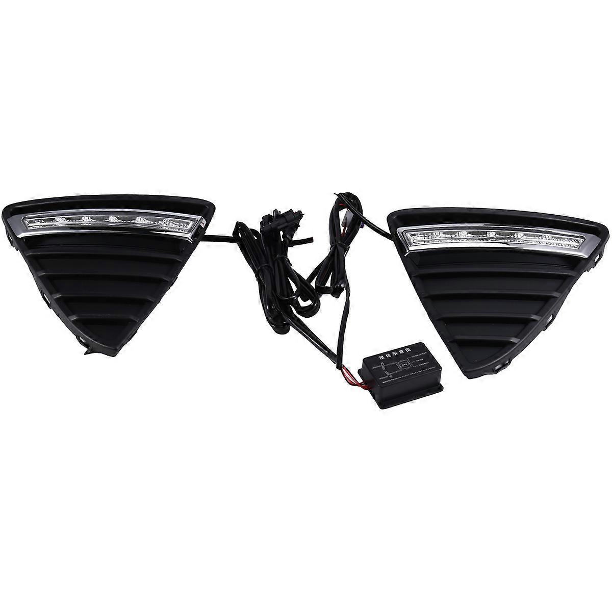 1Pair Daytime Running Light LED Fog Lamp Cover for Focus 3 MK3 2012 - 2015