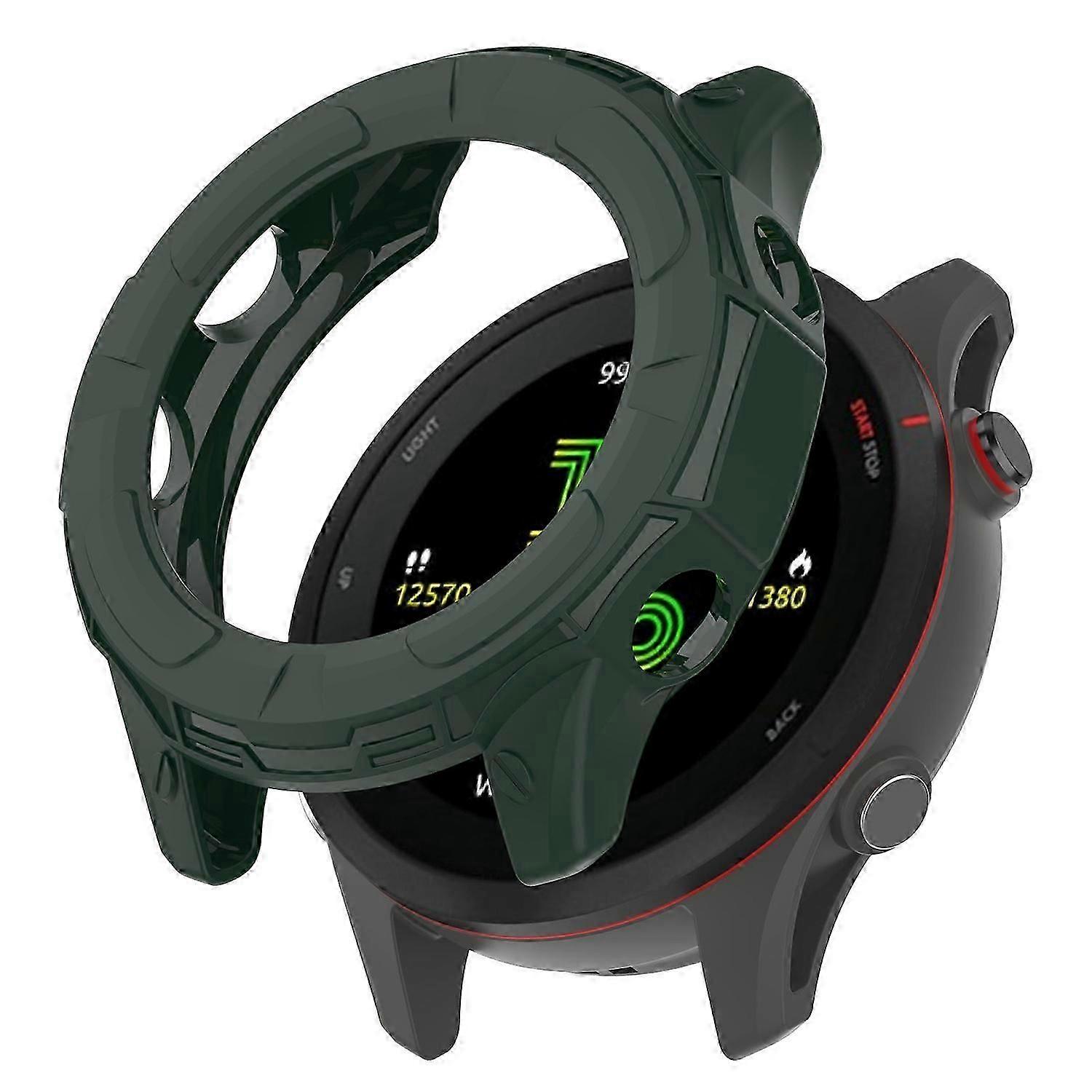 For Garmin Forerunner 255 Soft TPU Watch Protector Hollow-out Design Anti-Scratch Protective Cover F