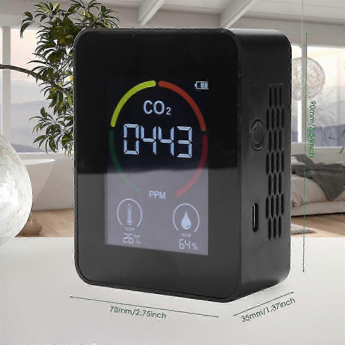 Air Monitor Co2 Carbon Dioxide Detector Air Quality Temperature Humidity Monitor Fast Measurement M