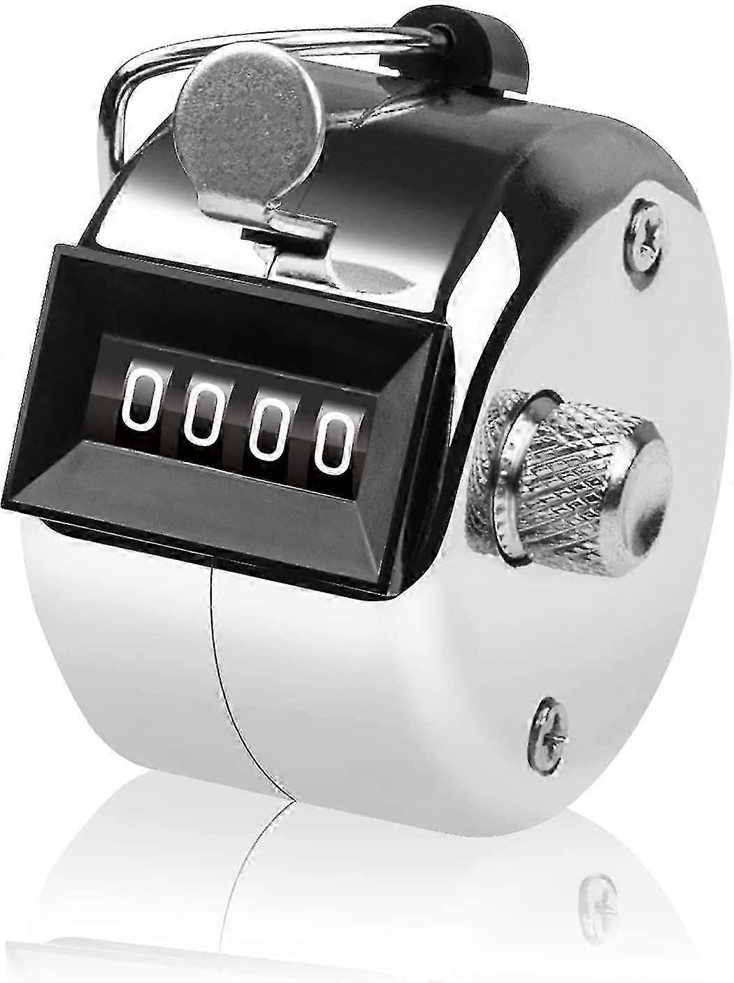 4-Digit Hand Tally Counter, Metal Clicker for Golf, Counting