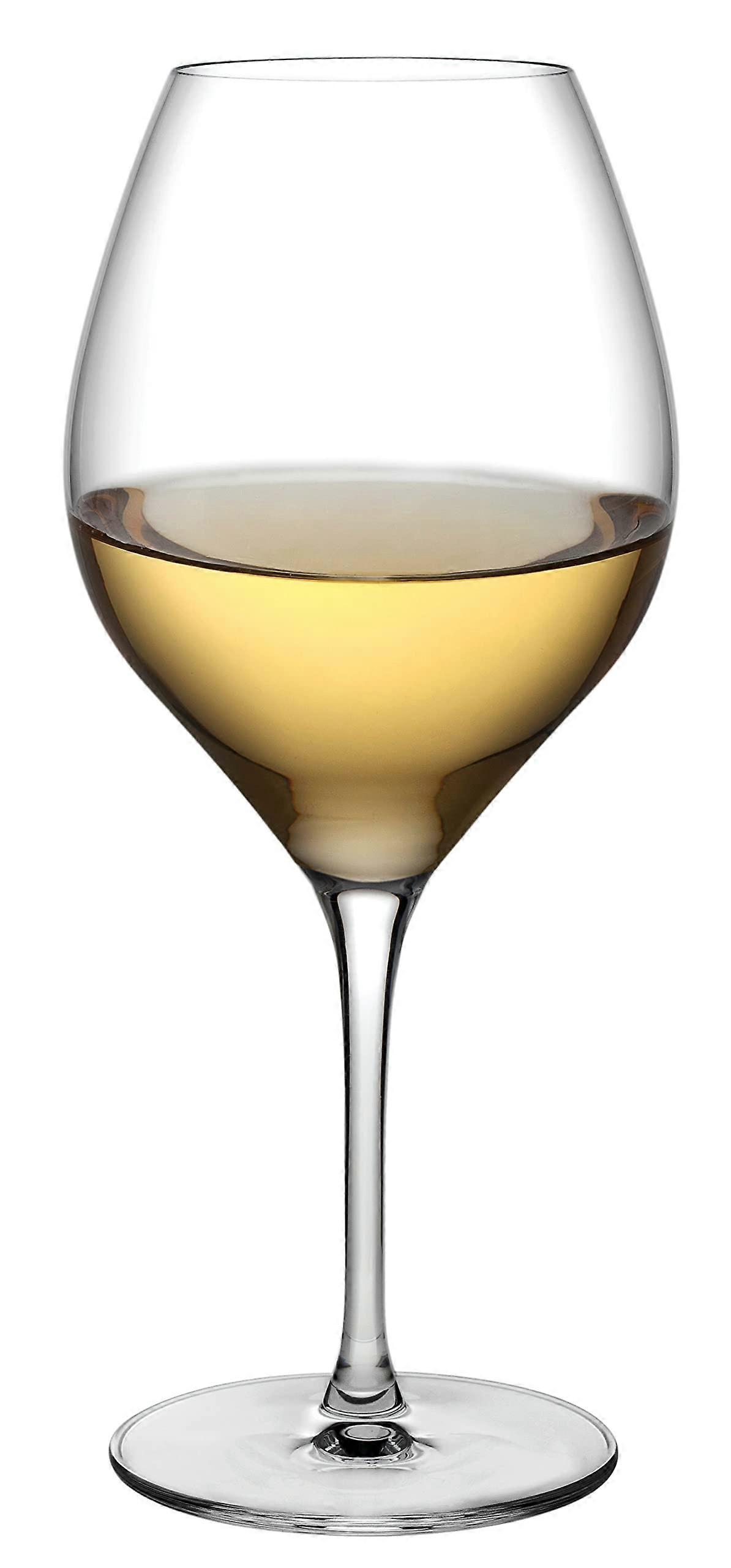 Set of 2 White Stem Crystal Wine Glasses 20.25 oz Lead-Free Elegant Drinkware