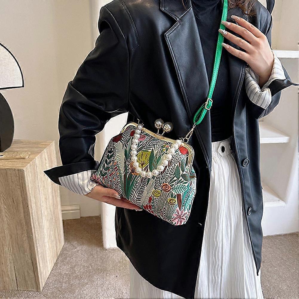 Forest Flower Shell Bag Vintage Countryside Style Shoulder Bag for Handbags