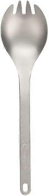 SCT-004 Titanium Spork, Lightweight, Compact, Suitable for Camping/Backpacking, Eco-friendly, Daily Use, Lifetime Product Warranty, Silver