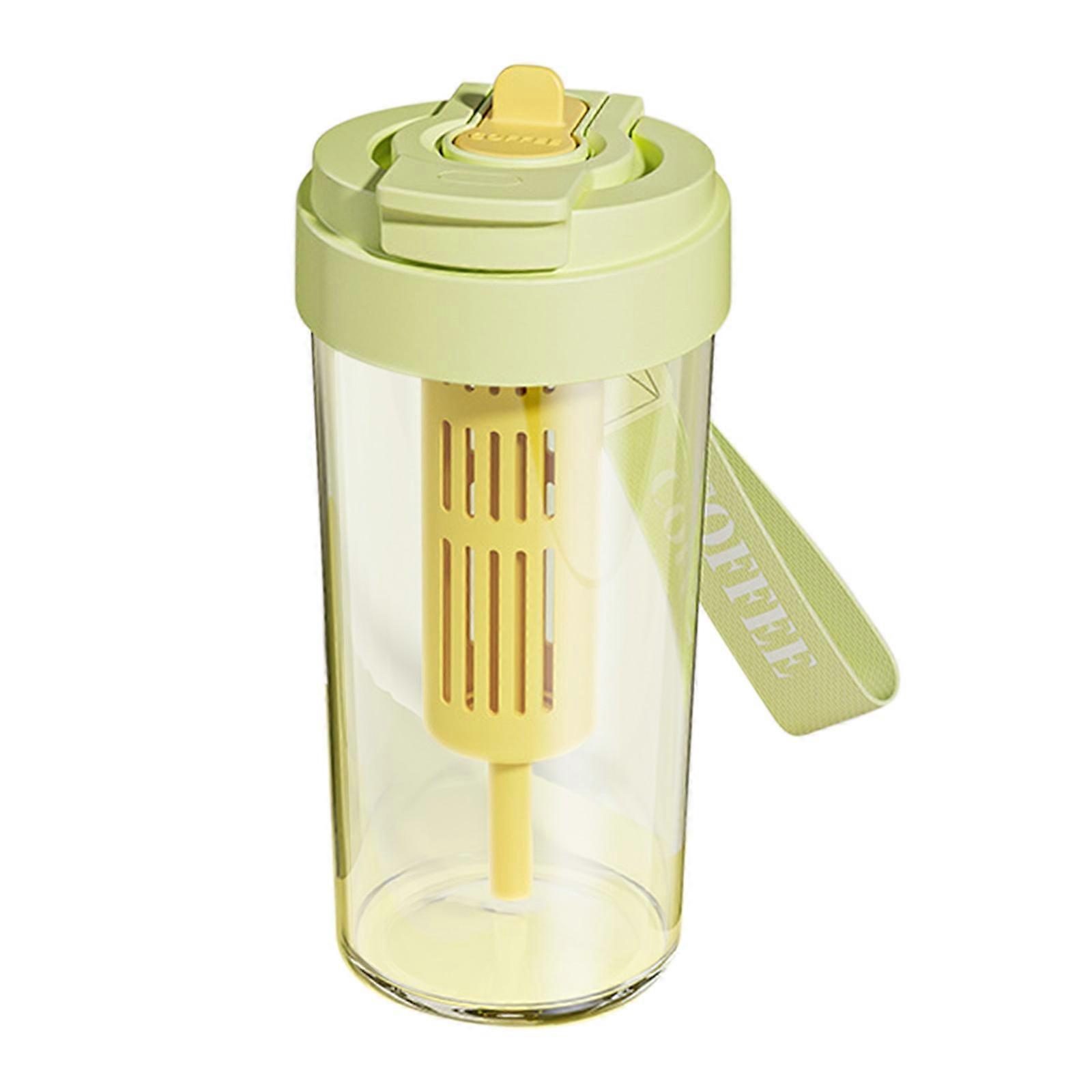 Double Use Plastic Cup With Separated Tea And Water Highquality Portable Mug And Drop Water Bottle Eco-Friendly