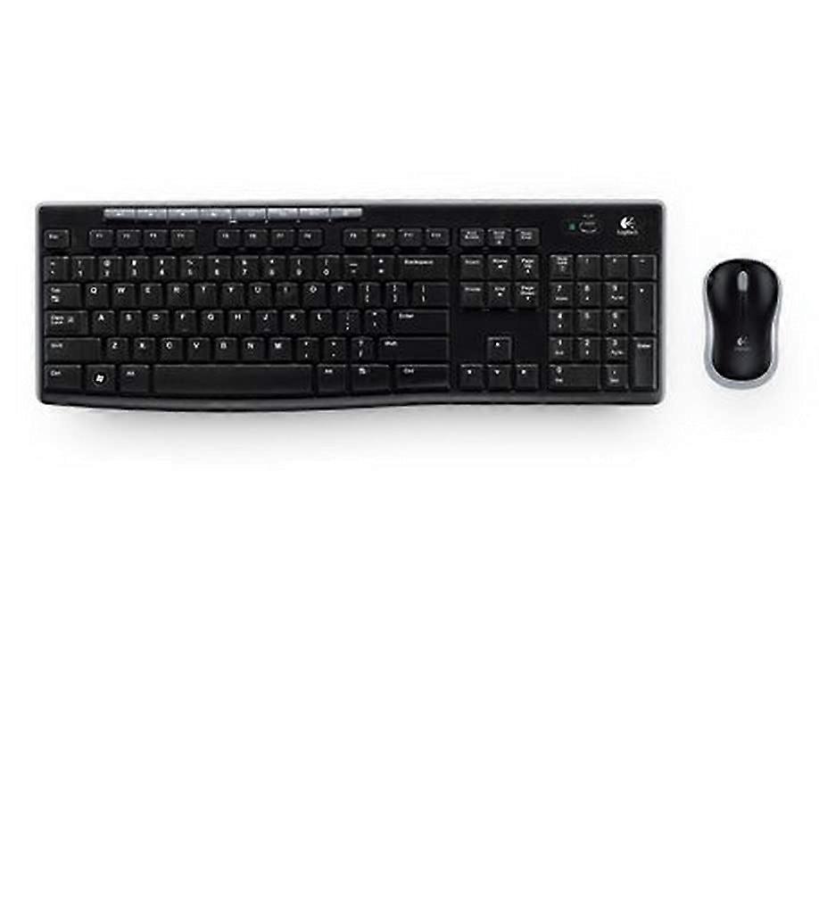 Wireless Combo - Full Size Keyboard and Optical Mouse, 2.4GHz USB Receiver, Compatible with Windows and Mac